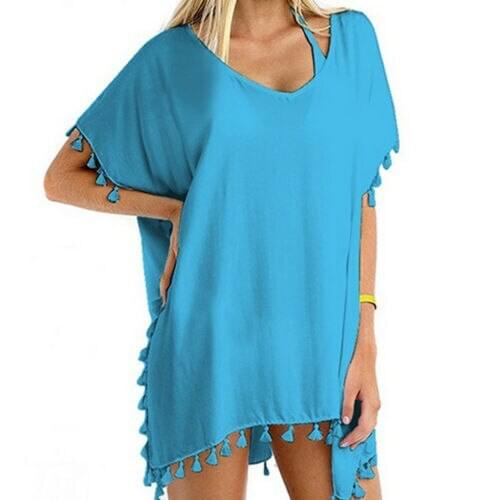 Women Swimsuit Cover Up Swimwear Beachwear Bikini Perspective Loose Beach Smock
