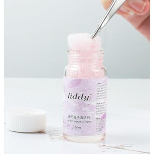 20ml Eyelash Glue Remover Liquid Eyelash Tweezers Cleaning Sponge Professional Eyelashes Extension Cleaner Makeup Accessories