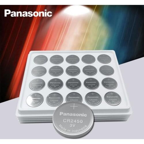 20PC New Original Panasonic CR2450 CR 2450 3V Lithium Button Cell Battery Coin Batteries For Watches,clocks,hearing aids