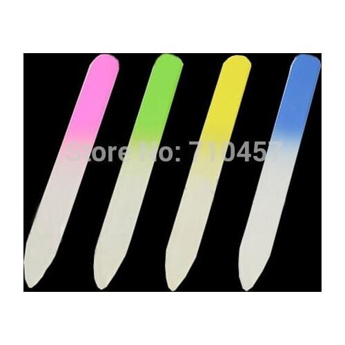 5.5" CRYSTAL GLASS COLORED NAIL FILE UP TO 12 COLORS CHOICE NEW NF014