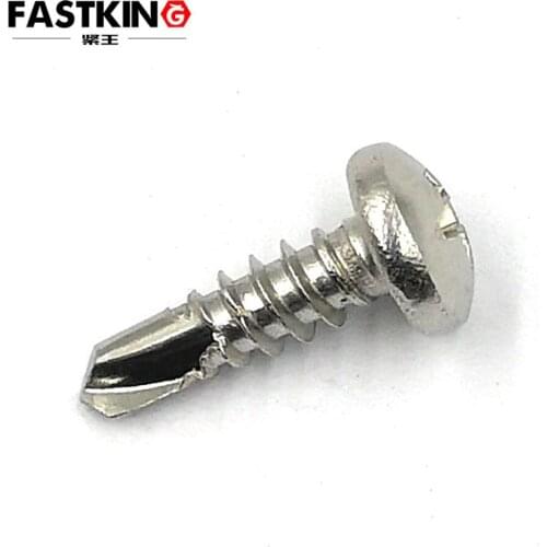 50Pcs ST3.9 ST4.2 ST4.8 DIN7504N 304 Stainless Steel Phillips Cross Cross Recessed Pan Head Drilling Tapping Screw