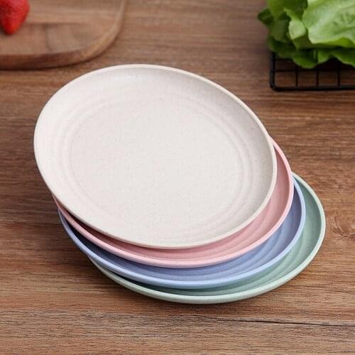 8×15Cm Round Plastic Family Special Eat Dish Salad Fruit Day Of Pure Color Nordic Ins Style Lovely Dining Table Garbage 2021 New