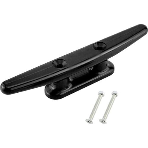 8" Black Nylon Mooring Cleat Heavy Duty Marine Yacht Deck Hardware Fastener
