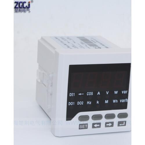 CJ-D61 multifunction AC electricity parameters panel meter AC ampere voltage watt var power factor combination meter with RS485