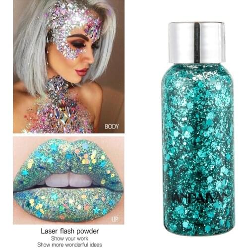 Eye Glitter Body Face Glitter Gel Art Flash Heart Loose Sequins Cream Festival Glitter Decoration Party Festival TSLM1