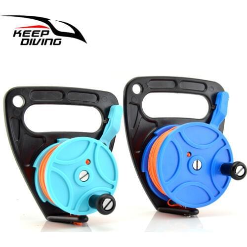 150/249 ft Scuba Diving Wreck Reel Spool Finger Line Reels Cave Reel With handle Snorkeling Underwater Water sports Gear
