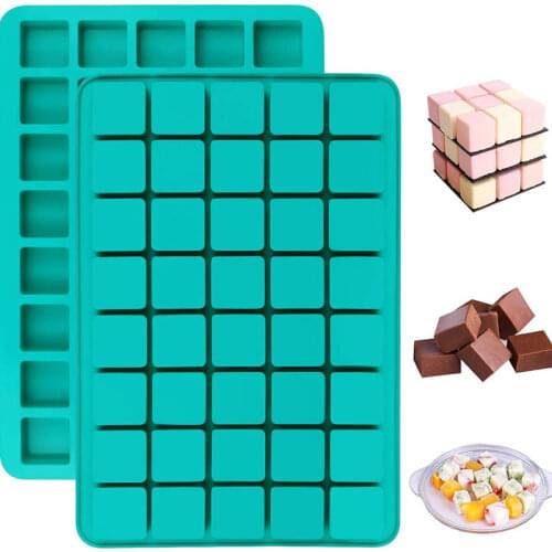 40 Cavity Square Caramel Candy Silicone Molds Chocolate Truffles Mold Whiskey Ice Cube Tray Hard Candy Pralines Gummy Jelly Mold