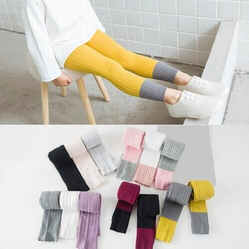 New childrens leggings with mixed colors and thick outer wear girls' leggings