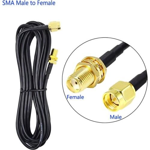 3M 6M 9M SMA Male to Female Extension Cable Copper Feeder Wire for Coax Coaxial Wi-Fi WiFi Network Card Router Antenna