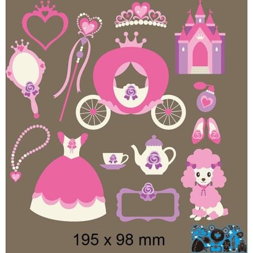 Metal Cutting Dies Princess Items New Scrapbook Paper Decoration Template Embossing DIY Paper Card Craft 195*98mm