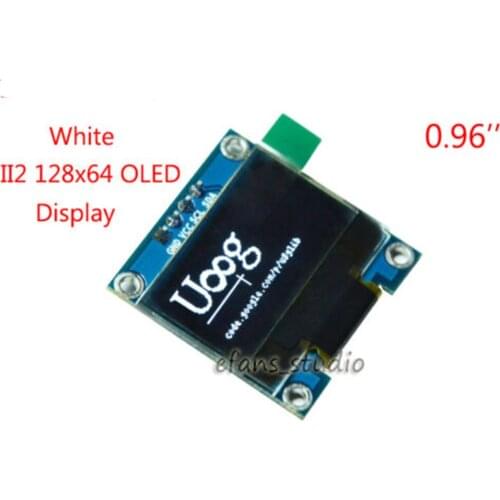 0.96" I2C IIC 128x64 OLED LCD LED Display Module White Panel SSD1306 For Arduino