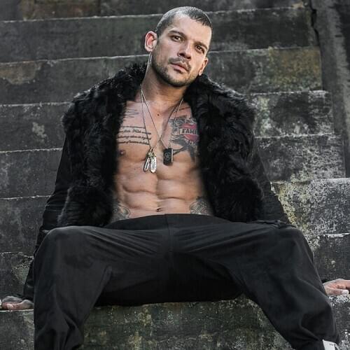 2020 New Sheep Fur Integrated Mens Lapel Genuine Leather Clothes Casual Padded Jacket Winter Tide Coat Size M - 4XL