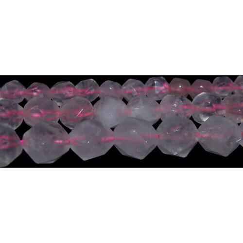 Wholesale Natural Stone Beads Faceted Pink Quartz Crystal Stone Round Beads For Making Jewelry 6/8/10 MM Beads Diy Bracelet