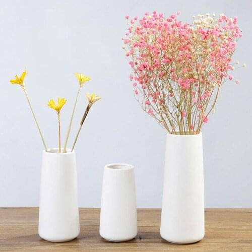 Simple Ceramic Flower Vase Home Table Decor Flower Arrangement Garden Desk Ornament Creative Desktop Decorative Ceramic Vases