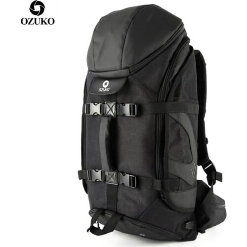 OZUKO Brand Men Travel Large Capacity 15.6 inch Laptop Backpack Male Multifunction Mountaineering Backpacks Outdoor Sport Bags