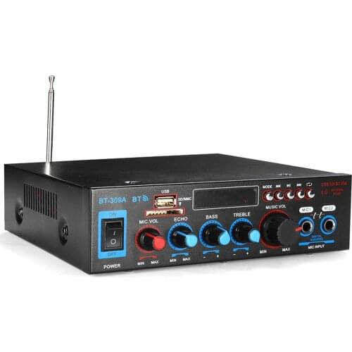 110V/220V Bluetooth Amplifier HIFI Digital Subwoofer AUX input USB SD Home Theater Amplifiers Audio Processor Power Amplifier