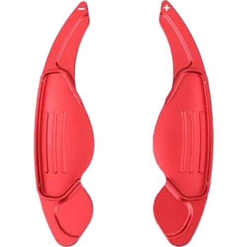 2-Piece Aluminum Alloy Steering Wheel Shift Paddle for Land Range Rover Evoque Discovery Sport /Jaguar xf xe Red