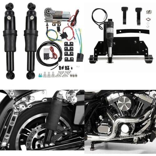 Motorcycle Rear Air Ride Suspension Electric Center Stand For Harley Road King Electra Glide Road Glide Street Glide 2009-2016