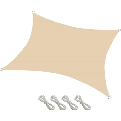 Shade Cloth Canopy Awning 98% UV 2m*4 Rope 2*2 M Printing Rainproof Protection Set Shading Rate Of 90% Garden Sunshade Sail