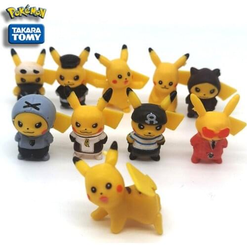 10 kinds of 4cm Pokemon figure Pokémon Pikachu dolls Japanese cartoon dolls collection classic ornaments childrens toys