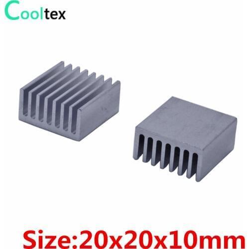 30pcs/lot 20x20x10mm Aluminum heatsink heat sink radiator for Electronic Chip cooling cooler 100% new