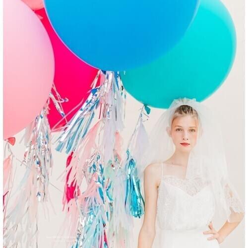 36 Inch Big Balloon Tassel Wedding Party Balloons Bridal White Round Latex Balloon Macaron Birthday Party Decoration