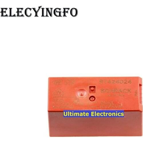 5pcs RT424024 24VDC 24V Two open and two closed 8A 8 feet Relays