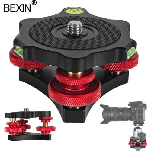 BEXIN LP64 level adjuster aluminum alloy balance bubble adjuster ball head adapter suitable for camera tripod ball head