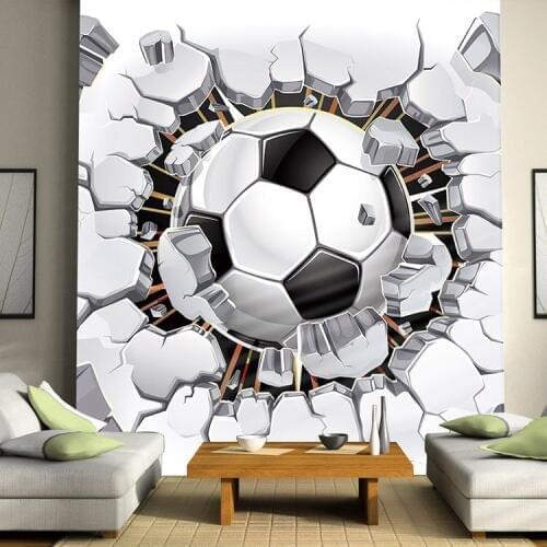 Custom Wall Mural Wallpaper 3D Soccer Sport Creative Art Wall Painting LivingRoom Bedroom TV Background Photo Wallpaper Football