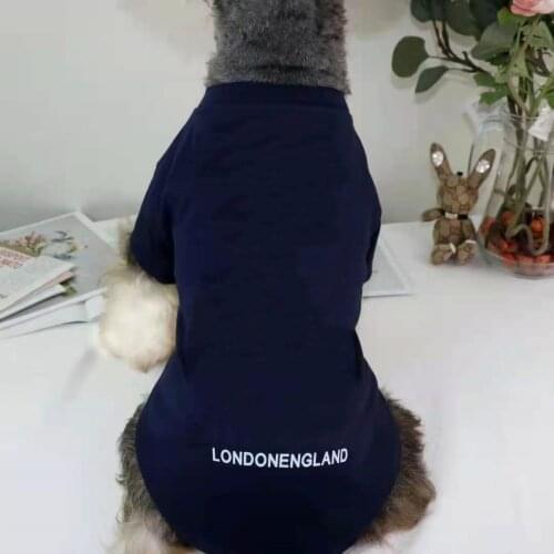 Small Medium Dog Summer Tshirt Fashion Letter Print Pet Dog Vest Cool French Bulldog Clothes Schnauzer Clothing PDC0062