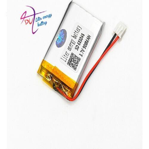 Lot 10 pcs JST XHR 2.54mm 2pin 603048 3.7V 900mAh LiPo Lithium Polymer Rechargeable Battery For Mp3 GPS bluetooth camera speaker