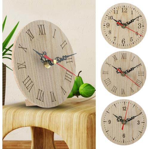 Small Wooden Wall Clock Vintage Chic Kitchen Office Living Room Decor 2019ing
