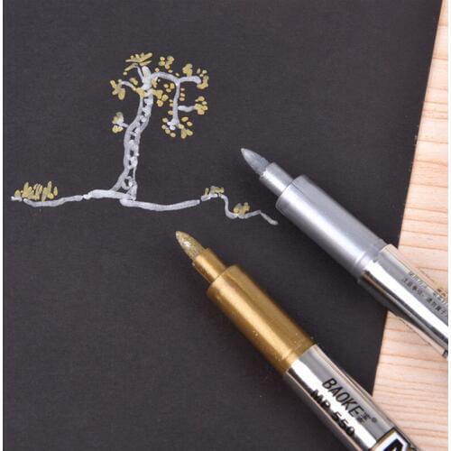 4Pcs Metallic Color Paint Marker Pen Craftwork Pen For Art School office Supply High Qulity Stationery Advertising Pen