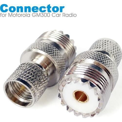 Mini UHF Male to UHF Female SO239 PL259 Connector RF Coaxial Coax Adapter for Motorola GM300 SM120 GM338 Car Radio Walkie Talkie