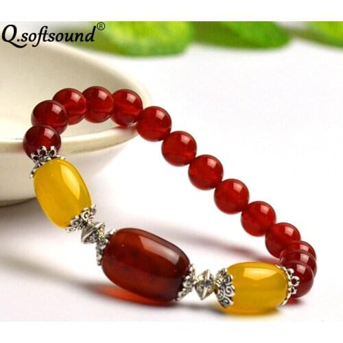 Multicolor Semi-precious Natural Stone Silver Color Septum Bead Strand Bracelets Handmade Bracelet Beads Jewelry Making QB30034