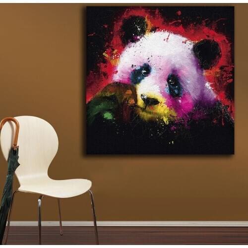 Fashion Oil Painting Lovely panda pop art Paiting Home Decor On Canvas Modern Wall Art Canvas Print Poster Canvas Painting