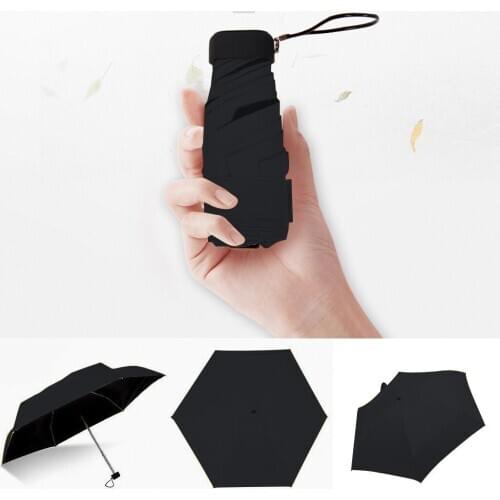 Fashion Small Folding Umbrella Rain Women Gift Men Mini Pocket Parasol Girls Anti-UV Waterproof Portable Travel Rain Umbrella