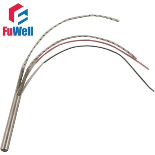 Accept Custom) 304 Stainless Steel Single Head Heating Cartridge Heater with Type K Thermocouple 20mm Tube Diameter