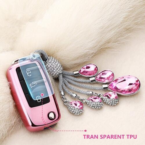 Soft TPU Car Key Case Cover For VW Volkswagen Skoda Tiguan Passat Jetta Golf Polo Beetle Accessories 2017 Car Key Case 5 Colors