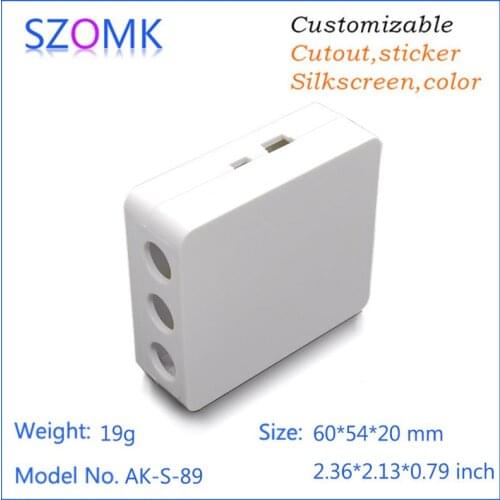 New arrival plastic instrument enclosure project box (10pcs) 60*54*20mm distribution enclosure cover plastic electronic box