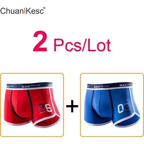 2 pcs/lot New Mens Boxers Comfortable Cotton Personalized Sports Digital Underwear Running Exercise Fitness Breathable Shorts