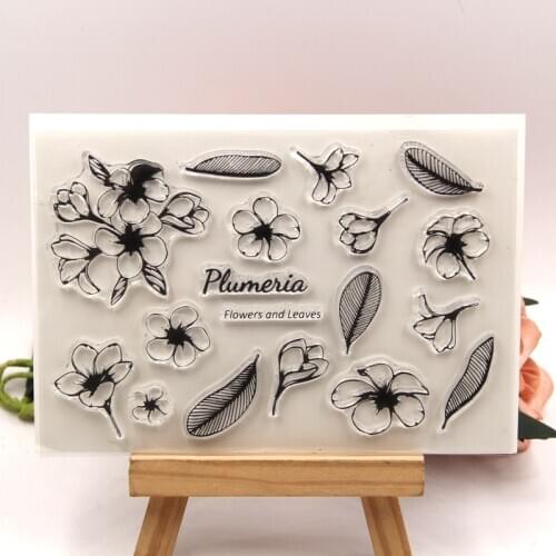 ZFPARTY Flowers and leaves Transparent Clear Silicone Stamp/Seal for DIY scrapbooking/photo album Decorative clear stamp