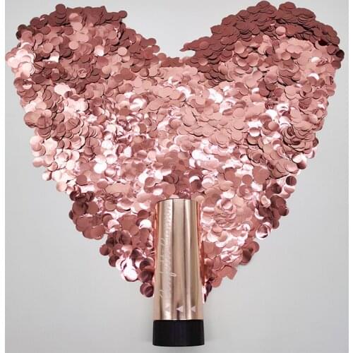 1pack/50pcs Metallic Rose Gold Confetti Party Popper Cannons Handheld Fireworks Gender Reveal Birthday Party Wedding Celebration