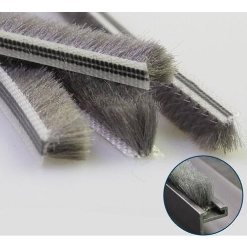 10Meters Self Adhesive Seal Strip Door Draught Excluder Window Pile Seal Film Door Brush Swal glass bathroom home Weather Strip