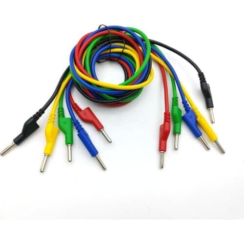 1pcs High quality silicone cable Cable Test 4mm Banana Plug TO 4mm Banana Plug