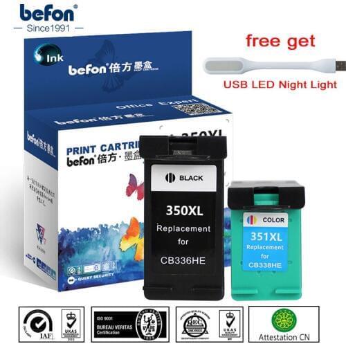 Befon Refilled 350XL 351XL Cartridge Replacement for HP 350 351 hp350 Ink Cartridge Deskjet D4260 4260 D4360 C4200 C4480 C4280