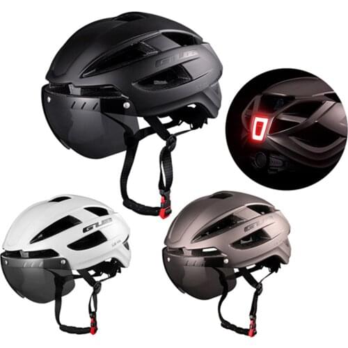 GUB Bicycle Goggles XXL 58-65 Helmet With Light Intergrally-Molded Cycling Headset Road Crash Safety Town Route Open Face Helmet