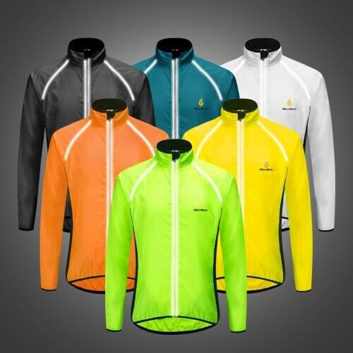 Windproof Cycling Jacket Men Women Reflective Bike Wind Coat Bicycle Windbreaker Road Mountain Bike Jersey Long Shirt Mtb Jacket