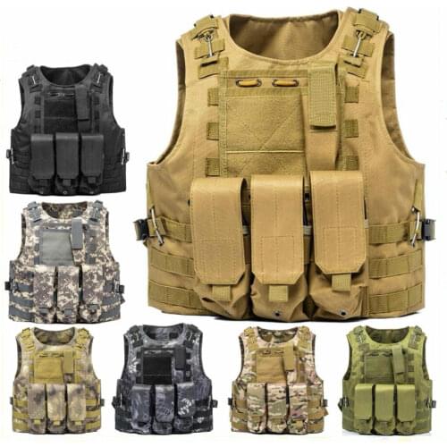 Airsoft Military Gear Tactical Vest Molle Combat Assault Plate Carrier Tactical Vest 10 Colors CS Outdoor Clothing Hunting Vest