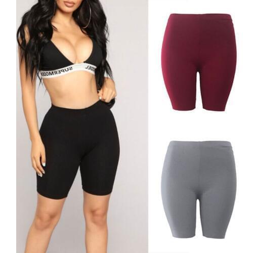 Fashion New Lady Womens Casual Fitness Half High Waist Quick Dry Skinny Bike Shorts 3 Colors High Quality